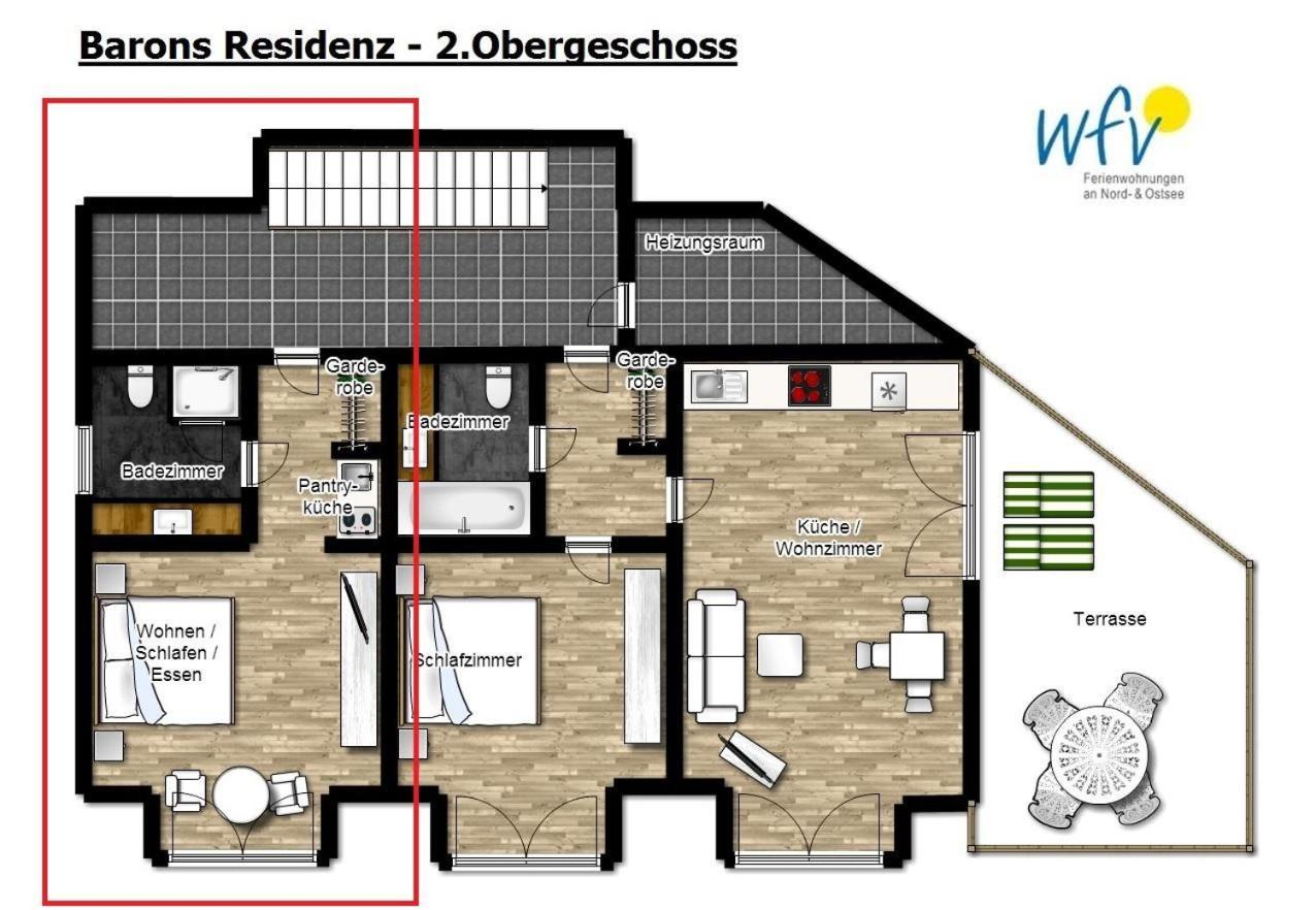 Barons Residenz Ferienwohnung 7 Borkum Luaran gambar